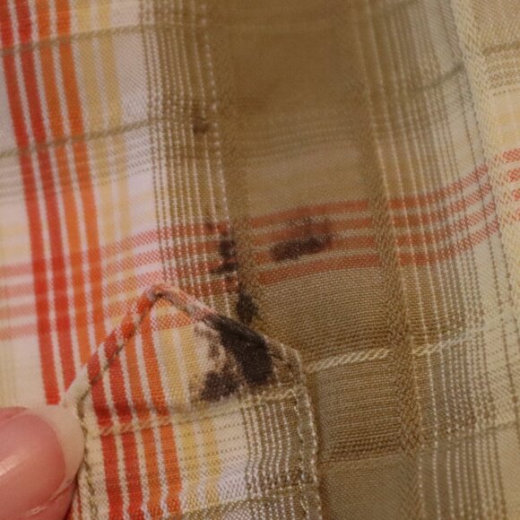 Ariat Men's Plaid Button Down Cotton/Polyester Blend Size Medium - Picture 16 of 16